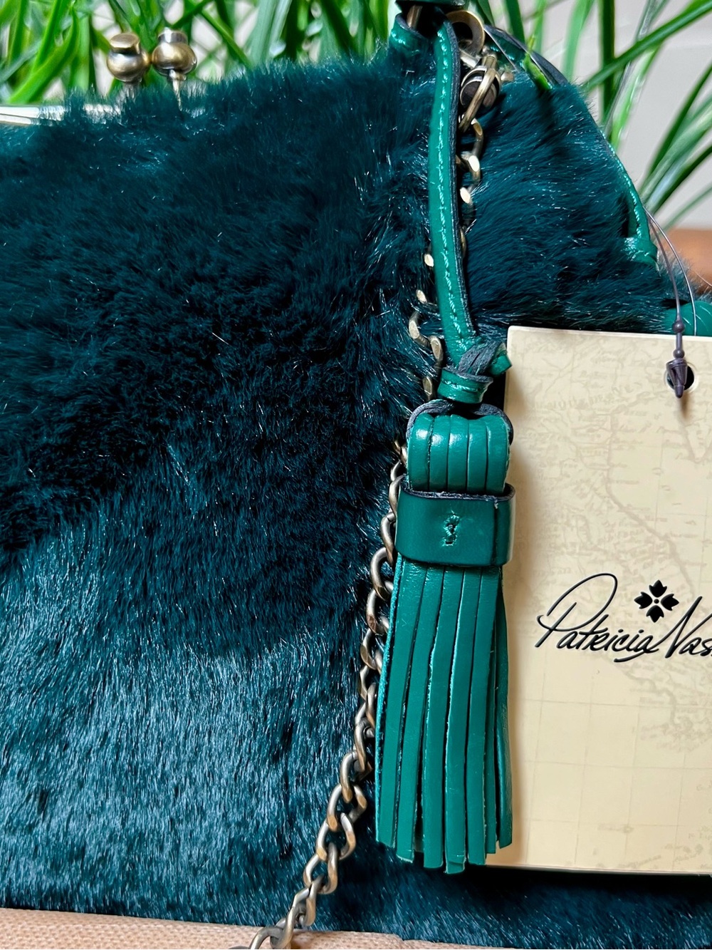 PATRICIA NASH Laureana Faux Fur Frame Top Shoulder Bag - Picture 5 of 12